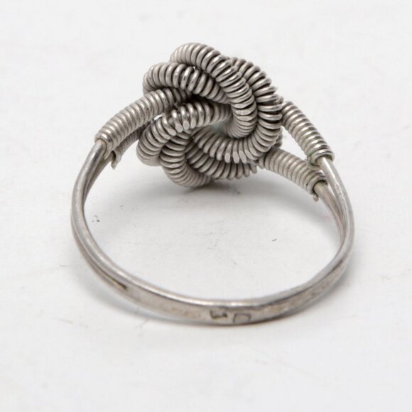 Vintage Silver Knot Ring Mattenklopper Style Friendship Love Suriname Dutch - Picture 5 of 14